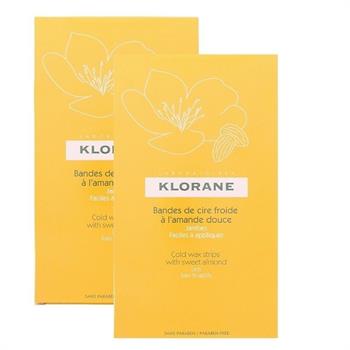 Klorane Bandes De Cire Froide a L`amande Jambes Αποτριχωτικές Ταινίες Κρύου Κεριού 2X6 διπλές ταινίες
