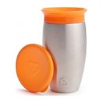 MUNCHKIN Miracle 360° Ανοξείδωτο Κύπελλο Πορτοκαλί Χρώμα, 296ml, 12m+
