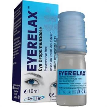 Eye Relax Οφθαλμικές Σταγόνες με Υαλουρονικό Νάτριο 10ml