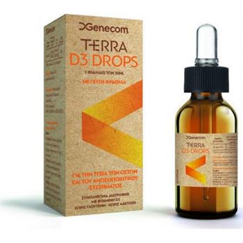 Genecom Terra D3 Drops Συμπλήρωμα διατροφής με βιταμίνη D3 30ml