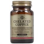 Solgar Chelated Copper 2,5mg, Συμπλήρωμα Χαλκού, 100 Ταμπλέτες