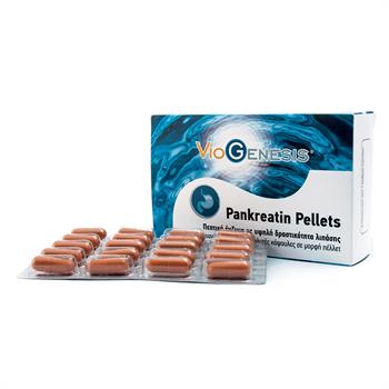 Viogenesis Pankreatin Pellets για την Υγεία του Πεπτικού Συστήματος 60 κάψουλες