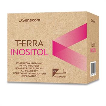 Genecom Terra Inositol Συμπλήρωμα Διατροφής για τη ρύθμιση της λειτουργίας των ωοθηκών 30 φακελίσκοι