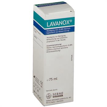 Lavanox Σπρέι Έκπλυσης Τραυμάτων με Υποχλωριώδες Νάτριο 0,08% 75ml