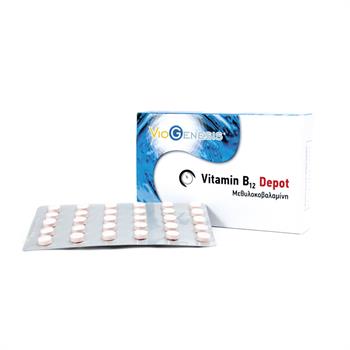 Viogenesis Vitamin B12 (Methylcobalamine) 1000μg DEPOT 30 tabs