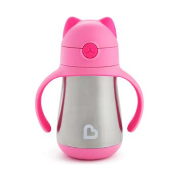 Munchkin Cool Cat Aνοξείδωτο Θερμός Ροζ 237 ml