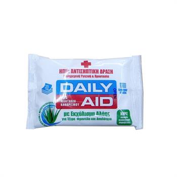 Meke Daily Aid Aloe Antiseptic Wet Wipes 25 τμχ.