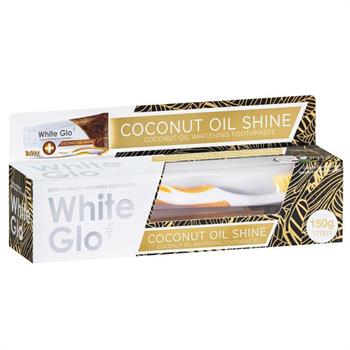 White Glo Coconut Oil Shine 120 ml + Οδοντόβουρτσα