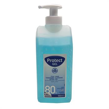 Protect Gel Αντισηπτικό Gel Καθαρισμού Χεριών 80% 500 ml