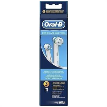 Oral-B Ortho Care Essentials Ανταλλακτικές Κεφαλές Ηλεκτρικής Οδοντόβουρτσας 3 τμχ
