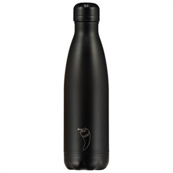 Chilly`s Monochrome All Black Θερμός από Ανοξείδωτο Ατσάλι 500 ml