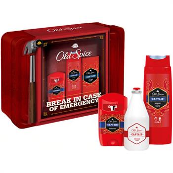 Old Spice Gift Set Captain Deodorant Stick 50 ml & After Shave Lotion 100ml & Shower Gel+Shampoo 250 ml