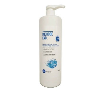 Medisei Microbe End Ήπιο Καθαριστικό Gel Χεριών 70% 1000ml