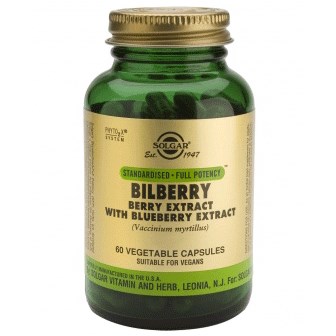 Solgar Bilberry Berry Extract Υγιή Όραση 60 Capsules