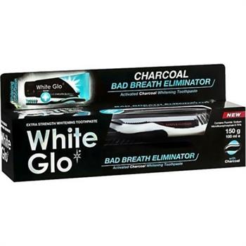 White Glo Charcoal Bad Breath Eliminator 150gr + Οδοντόβουρτσα