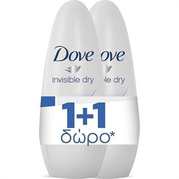 Dove Invisible Dry Roll-On 50ml x2