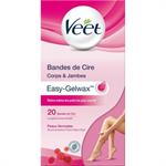 Veet Ταινίες Κρύου Κεριού Easy-Gelwax για Σώμα + Πόδια 20τμχ