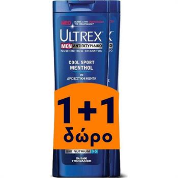 Ultrex Men Cool Sport Menthol Shampoo 2x360