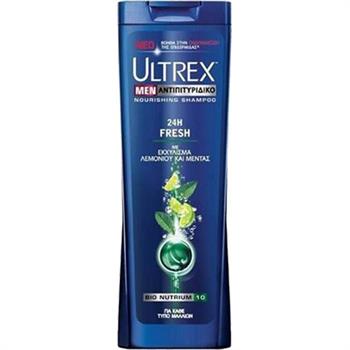 Ultrex Men 24h Fresh Αντιπιτυριδικό Σαμπουάν με Εκχύλισμα Λεμονιού και Μέντας 360ml