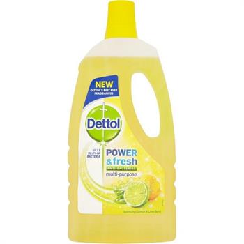 Dettol Power + Fresh Λεμόνι Απολυμαντικό Υγρό 1000ml