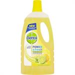 Dettol Power + Fresh Λεμόνι Απολυμαντικό Υγρό 1000ml