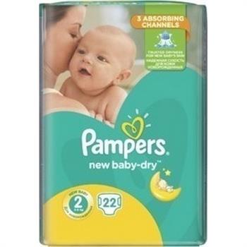 Pampers New Baby Dry No 2 (3-6kg) 22τμχ