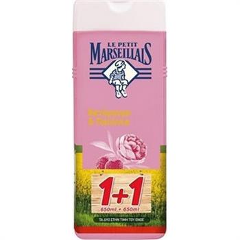 Le Petit Marseillais Aφρόλουτρο Βατόμουρο + Παιώνια 650ml x 2