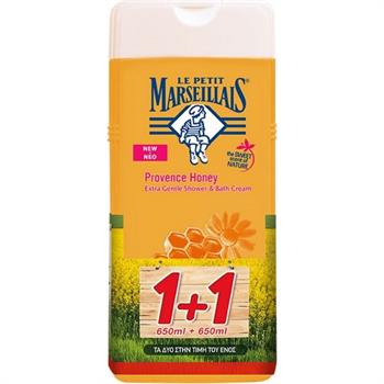 Le Petit Marseillais Provence Honey Extra Gentle Shower + Bath Cream 2 x 650ml