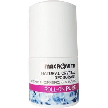 Macrovita Φυσικός Αποσμητικός Κρύσταλλος Roll-on Pure 50ml