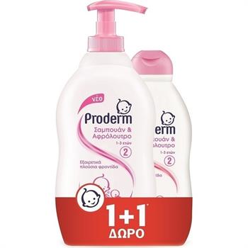 Proderm Σαμπουάν + Αφρόλουτρο No 2 400ml + Δώρο 200ml