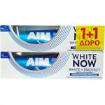 AIM White Now White + Protect Toothpaste 2 x 75ml