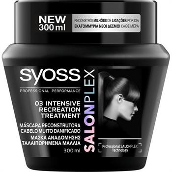 Syoss Mask Salonplex Επαγγελματική Μάσκα Εντατικής Αναδόμησης των Ταλαιπωρημένων από Βαφές ή Styling Μαλλιών 300ml