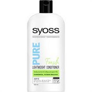 Syoss Conditioner Pure Fresh Μαλακτική Κρέμα για Κανονικά + Λιπαρά Μαλλιά, 500ml