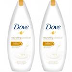 Dove Nourishing Care + Oil Body Wash Αφρόλουτρο για Μεταξένια Επιδερμίδα από το Πρώτο Ντους 2x500ml