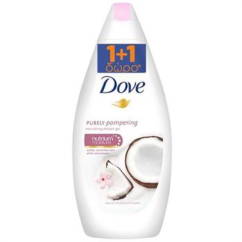 Dove Αφρόλουτρο Coconut Με Γάλα Καρύδας Και Πέταλα Γιασεμιού 2x750ml