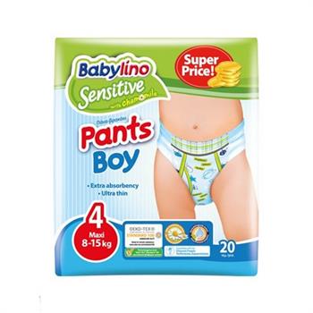 Babylino Sensitive Pants Boy No 4 (8-15kg) 20τμχ