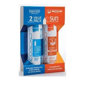 Intermed Luxurious Promo Hydrating Antioxidant Mist Face + Body 200ml + Sunscreen Invisible Spray SPF50+ 200ml