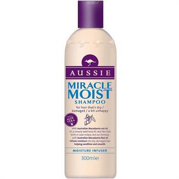 Aussie Miracle Moist Shampoo Για Διψασμένα Μαλλιά, 300ml