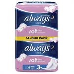 Always Sensitive Ultra Normal Plus Duo Pack Σερβιέτα Απαλή σα Βαμβάκι, 14 τεμάχια