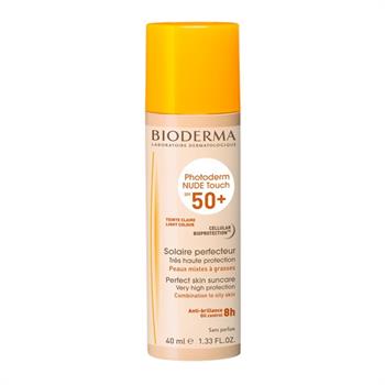 Bioderma Photoderm Nude Touch προστατευτικό τονισμένο υγρό για μικτή εως λιπαρή επιδερμίδα SPF 50+