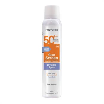 Frezyderm Sun screen invisible spray spf 50 + 50 ml free Face + Body