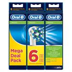 Oral-B Cross Action Mega Deal Pack Ανταλλακτικές Κεφαλές για Ηλεκτρικές Οδοντόβουρτσες 6 τμχ
