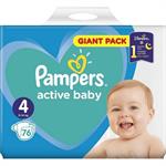 Pampers Active Baby Dry No 4 (9-16kg) 76 τμχ