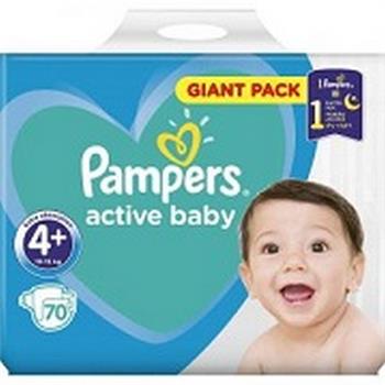 Pampers Active Baby Dry No 4+ (9-16kg) 70τμχ
