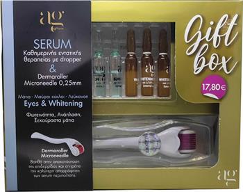 Ag Pharm Gift Box Eye Serum 2x2.5ml, Whitening Serum 3x2ml & Derma Roller 0.25mm