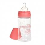 Suavinex Μπιμπερό Do everything with love Silicone με Στρογγυλή Θηλή 3P 210 ml 0M+