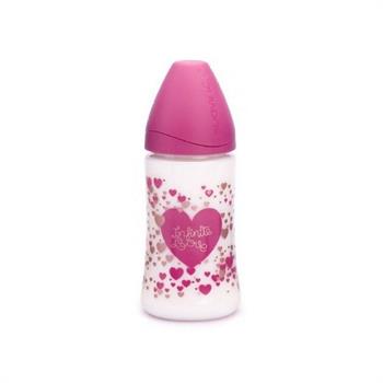 Suavinex Μπιμπερό Infinite love Silicone με Στρογγυλή Θηλή 3P 270 ml 0M+