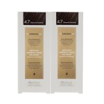 Korres PROMO Abyssinia Superior Gloss Colorant Μόνιμη Βαφή Μαλλιών 4.7 Καστανό Σοκολατί 2x50ml 1+1 ΔΩΡΟ