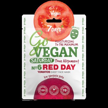 7DAYS GoVegan sheet mask RED DAY 25g