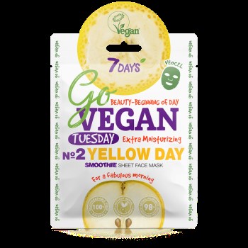 7DAYS GoVegan sheet mask ΥELLOW DAY 25g